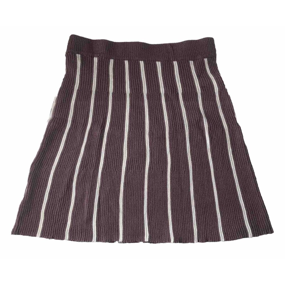 Shein Milano Knit Skirt Large Striped
